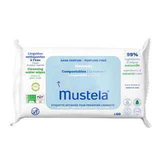 Mustela Baby Home Compostable Cleansing Wipes