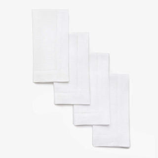 Solino Home Linen Napkins Set of 4 – 100% Pure Linen Ivory