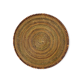Woven 14.75"D Place Mat Beaded